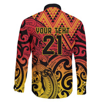 New Zealand Rangatira Custom Family Matching Summer Maxi Dress and Hawaiian Shirt Red and Gold Niho Taniwha Maori Tribal