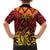New Zealand Rangatira Custom Family Matching Tank Maxi Dress and Hawaiian Shirt Red and Gold Niho Taniwha Maori Tribal