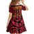 New Zealand Rangatira Custom Family Matching Tank Maxi Dress and Hawaiian Shirt Red and Gold Niho Taniwha Maori Tribal