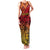 New Zealand Rangatira Custom Family Matching Tank Maxi Dress and Hawaiian Shirt Red and Gold Niho Taniwha Maori Tribal