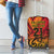 New Zealand Rangatira Custom Luggage Cover Red and Gold Niho Taniwha Maori Tribal