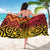 New Zealand Rangatira Custom Sarong Red and Gold Niho Taniwha Maori Tribal