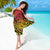 New Zealand Rangatira Custom Sarong Red and Gold Niho Taniwha Maori Tribal