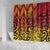 New Zealand Rangatira Custom Shower Curtain Red and Gold Niho Taniwha Maori Tribal