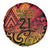 New Zealand Rangatira Custom Spare Tire Cover Red and Gold Niho Taniwha Maori Tribal