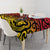 New Zealand Rangatira Custom Tablecloth Red and Gold Niho Taniwha Maori Tribal