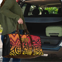 New Zealand Rangatira Custom Travel Bag Red and Gold Niho Taniwha Maori Tribal - Polynesian Pride