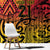 New Zealand Rangatira Custom Window Curtain Red and Gold Niho Taniwha Maori Tribal