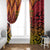 New Zealand Rangatira Custom Window Curtain Red and Gold Niho Taniwha Maori Tribal