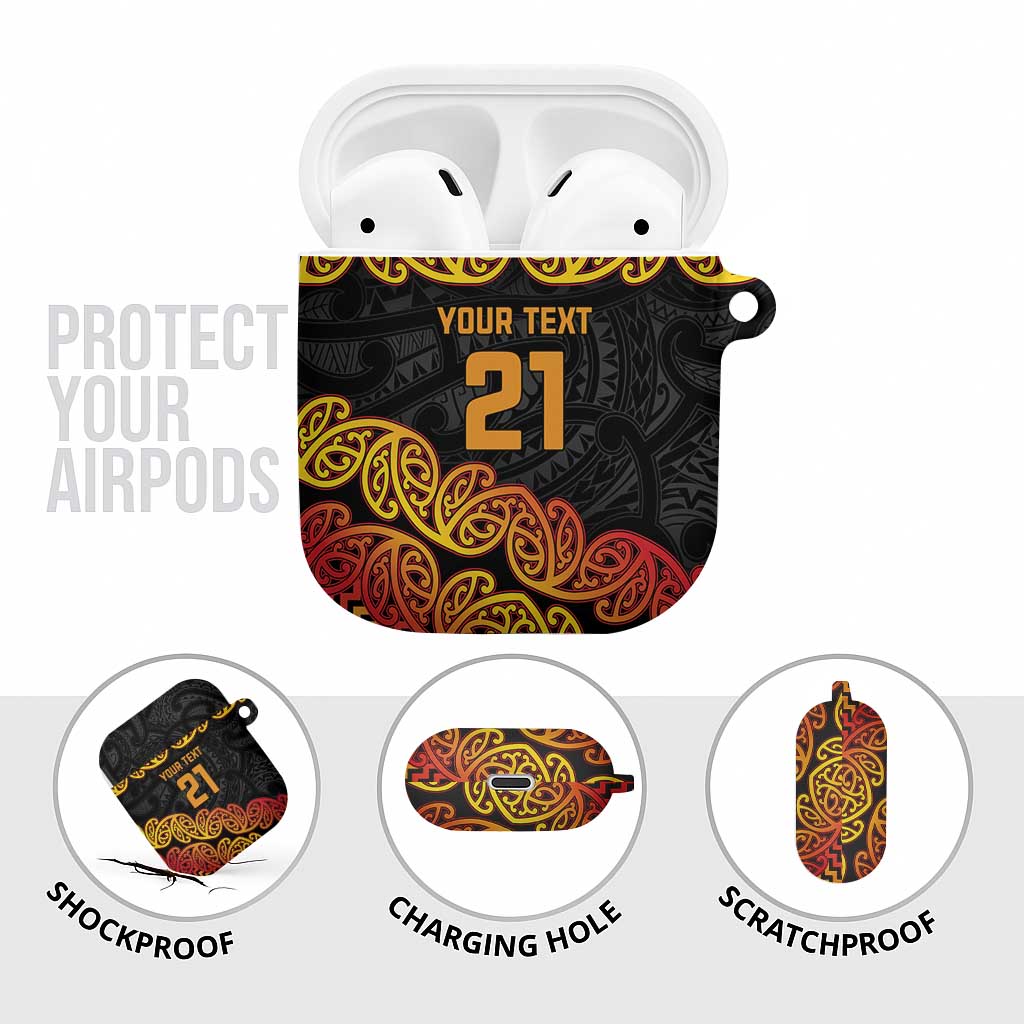 New Zealand Rugby Pacific Custom AirPods Case Rangatira Maori Kowhaiwhai Pattern - Polynesian Pride