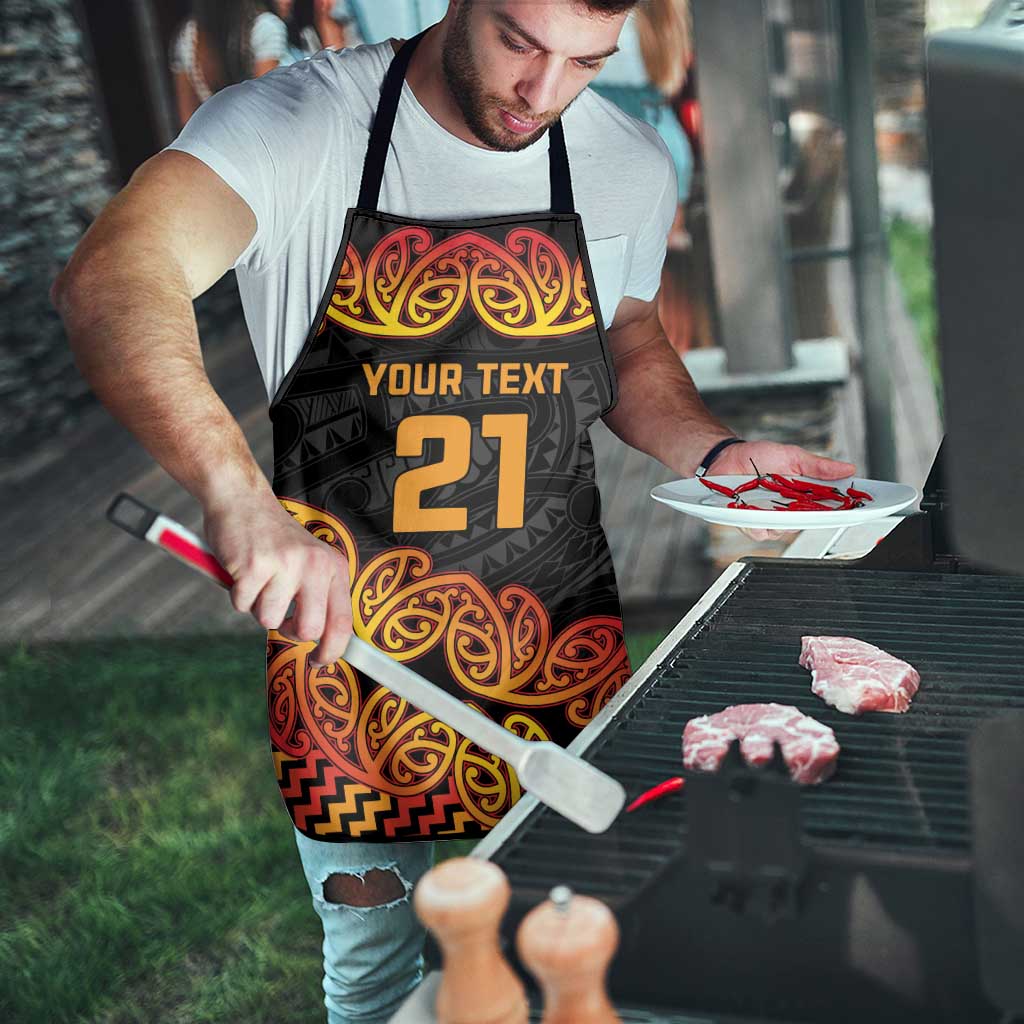 New Zealand Rugby Pacific Custom Apron Rangatira Maori Kowhaiwhai Pattern - Polynesian Pride
