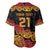 New Zealand Rugby Pacific Custom Baseball Jersey Rangatira Maori Kowhaiwhai Pattern