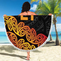 New Zealand Rugby Pacific Custom Beach Blanket Rangatira Maori Kowhaiwhai Pattern