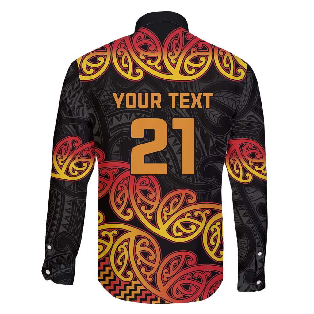 New Zealand Rugby Pacific Custom Family Matching Long Sleeve Bodycon Dress and Hawaiian Shirt Rangatira Maori Kowhaiwhai Pattern LT9 - Polynesian Pride