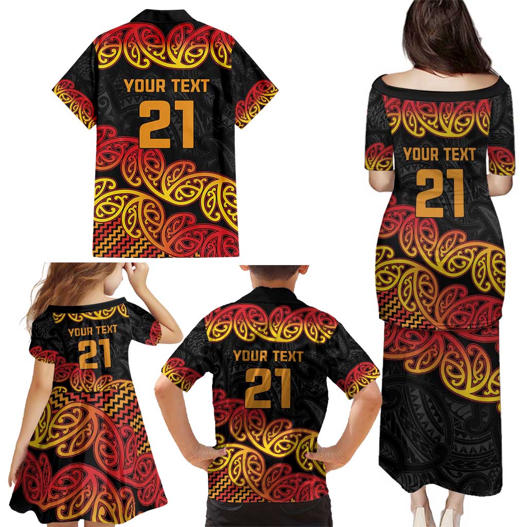 New Zealand Rugby Pacific Custom Family Matching Puletasi and Hawaiian Shirt Rangatira Maori Kowhaiwhai Pattern LT9 - Polynesian Pride