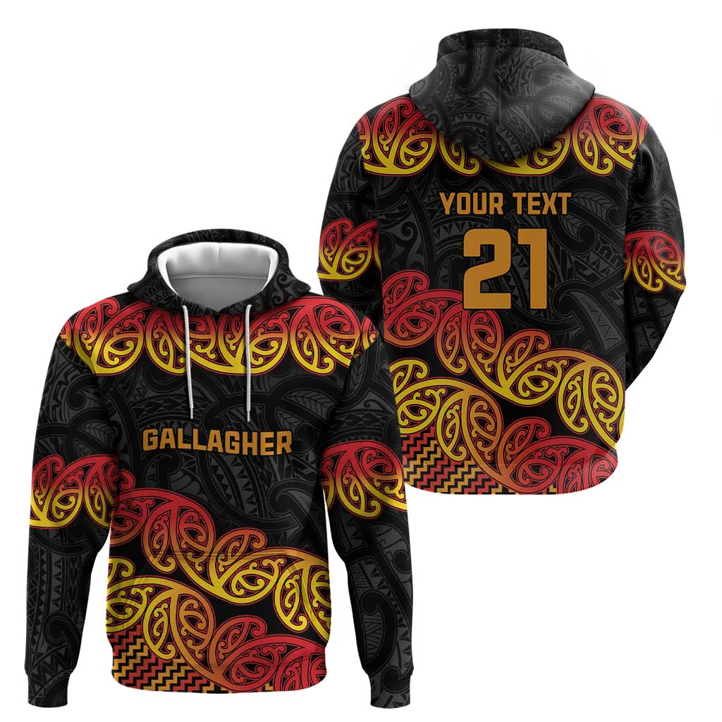 New Zealand Rugby Pacific Custom Hoodie Rangatira Maori Kowhaiwhai Pattern