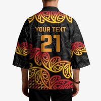 New Zealand Rugby Pacific Custom Kimono Rangatira Maori Kowhaiwhai Pattern - Polynesian Pride