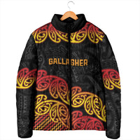New Zealand Rugby Pacific Custom Padded Jacket Rangatira Maori Kowhaiwhai Pattern - Polynesian Pride