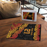 New Zealand Rugby Pacific Custom Puzzle Rangatira Maori Kowhaiwhai Pattern - Polynesian Pride