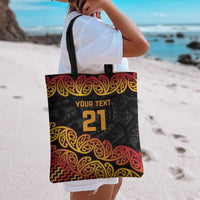 New Zealand Rugby Pacific Custom Tote Bag Rangatira Maori Kowhaiwhai Pattern - Polynesian Pride