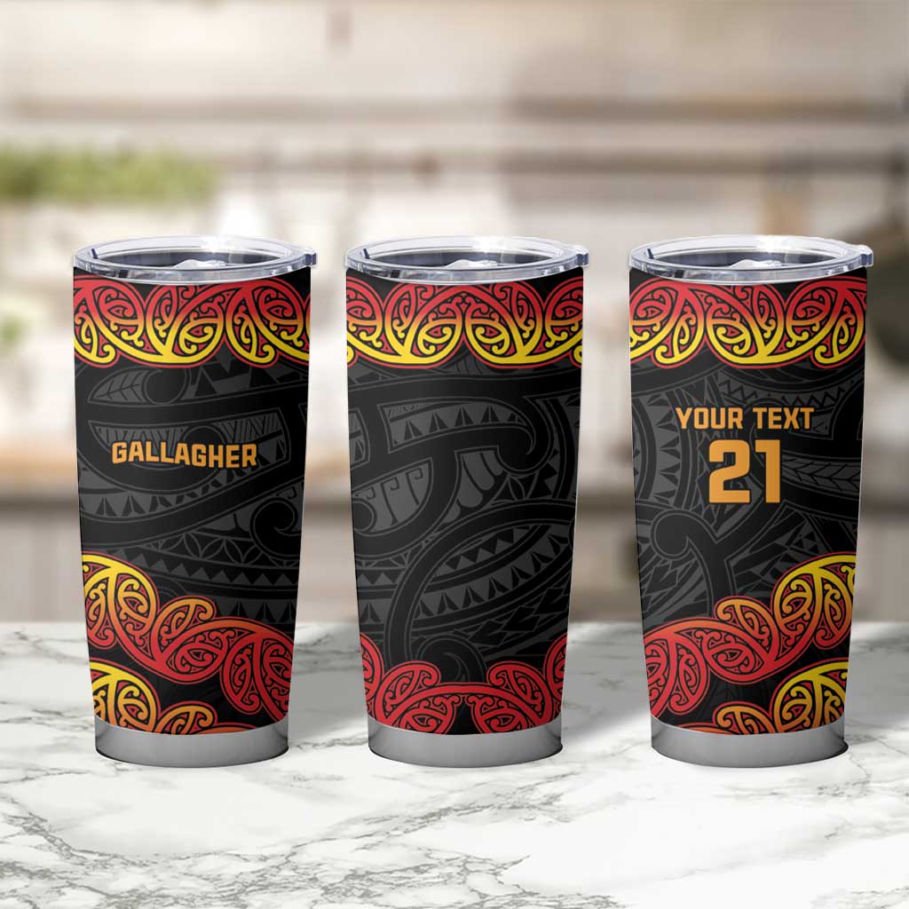 New Zealand Rugby Pacific Custom Tumbler Cup Rangatira Maori Kowhaiwhai Pattern