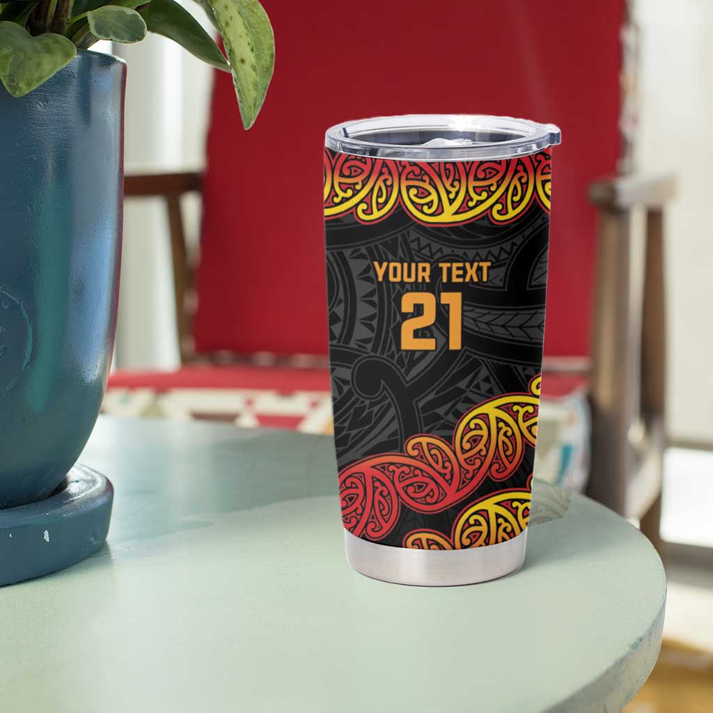 New Zealand Rugby Pacific Custom Tumbler Cup Rangatira Maori Kowhaiwhai Pattern