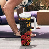 New Zealand Rugby Pacific Custom Tumbler With Handle Rangatira Maori Kowhaiwhai Pattern