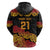 New Zealand Rugby Pacific Custom Zip Hoodie Rangatira Maori Kowhaiwhai Pattern