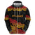 New Zealand Rugby Pacific Custom Zip Hoodie Rangatira Maori Kowhaiwhai Pattern