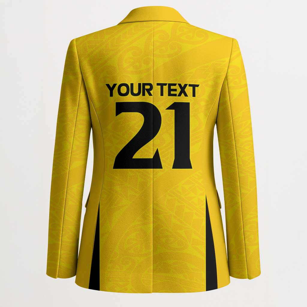 New Zealand Rugby Pacific Custom Blazer Hau Awhiowhio Maori Tribal Tattoo - Polynesian Pride