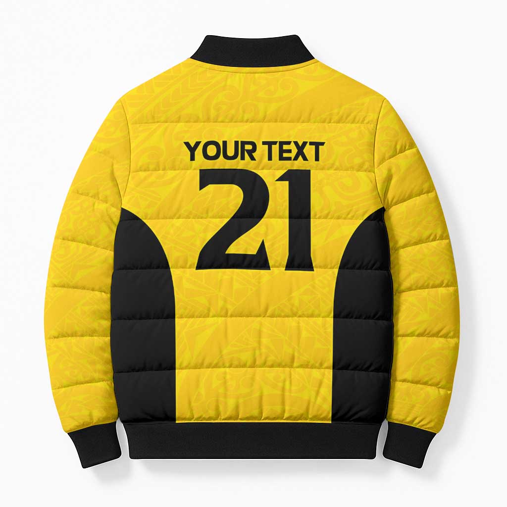 New Zealand Rugby Pacific Custom Bomber Puffer Jacket Hau Awhiowhio Maori Tribal Tattoo - Polynesian Pride