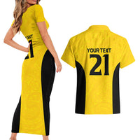 New Zealand Rugby Pacific Custom Couples Matching Short Sleeve Bodycon Dress and Hawaiian Shirt Hau Awhiowhio Maori Tribal Tattoo LT9 - Polynesian Pride