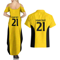 New Zealand Rugby Pacific Custom Couples Matching Summer Maxi Dress and Hawaiian Shirt Hau Awhiowhio Maori Tribal Tattoo LT9 - Polynesian Pride