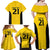 New Zealand Rugby Pacific Custom Family Matching Off Shoulder Maxi Dress and Hawaiian Shirt Hau Awhiowhio Maori Tribal Tattoo