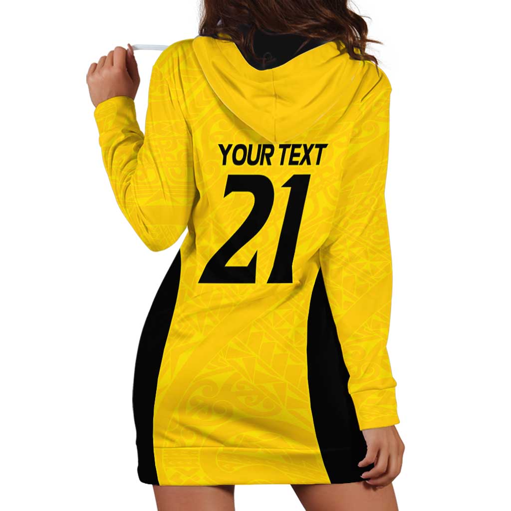 New Zealand Rugby Pacific Custom Hoodie Dress Hau Awhiowhio Maori Tribal Tattoo