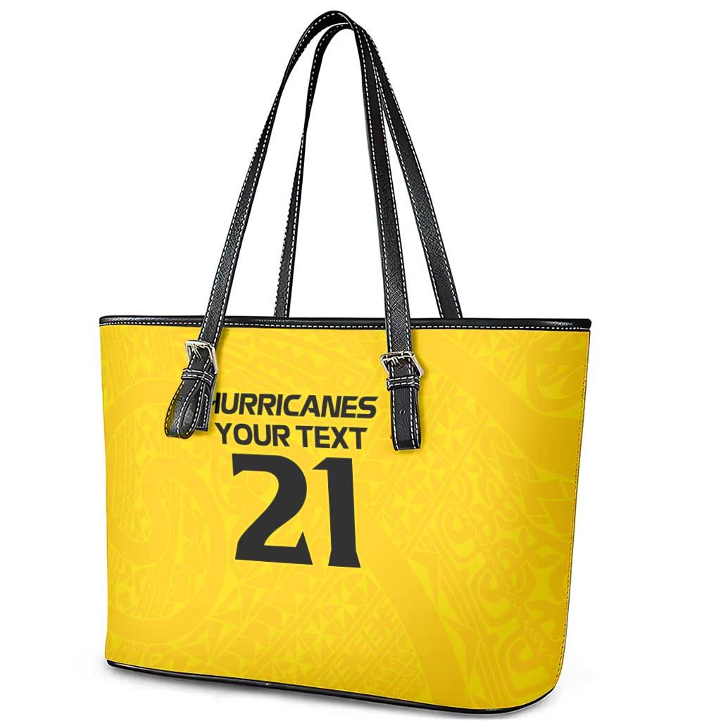 New Zealand Rugby Pacific Custom Leather Tote Bag Hau Awhiowhio Maori Tribal Tattoo LT9 - Polynesian Pride