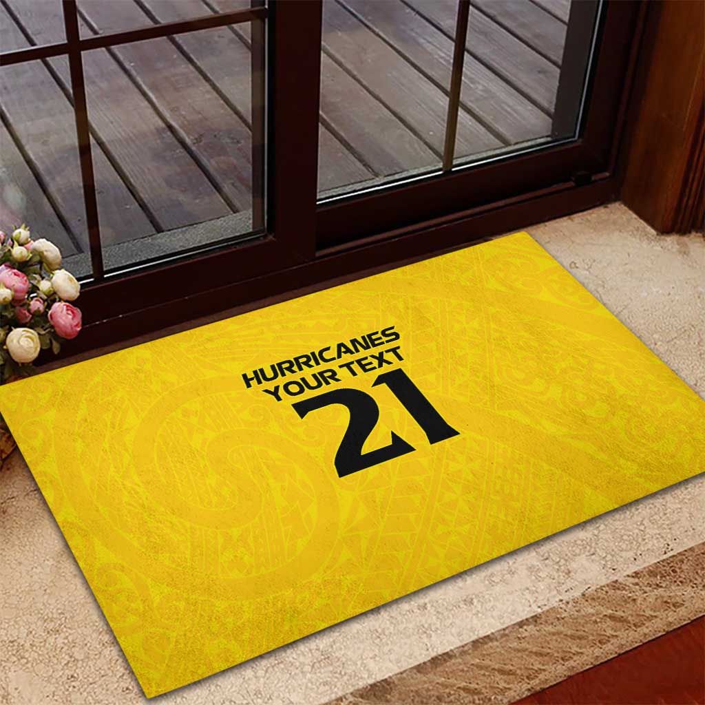 New Zealand Rugby Pacific Custom Rubber Doormat Hau Awhiowhio Maori Tribal Tattoo LT9 - Polynesian Pride
