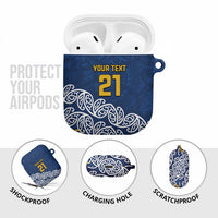 New Zealand Rugby Pacific Custom AirPods Case Kahupeka Maori Kowhaiwhai Pattern - Polynesian Pride