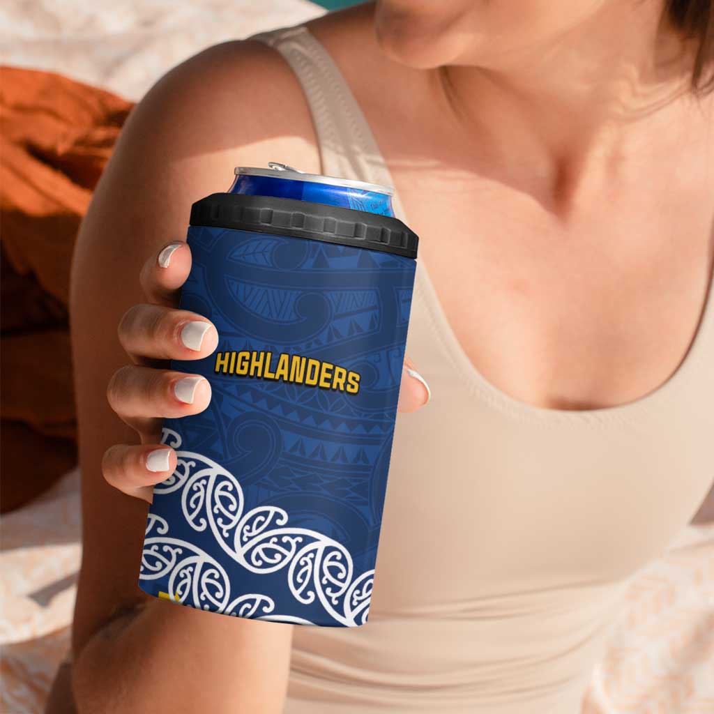 New Zealand Rugby Pacific Custom 4 in 1 Can Cooler Tumbler Kahupeka Maori Kowhaiwhai Pattern