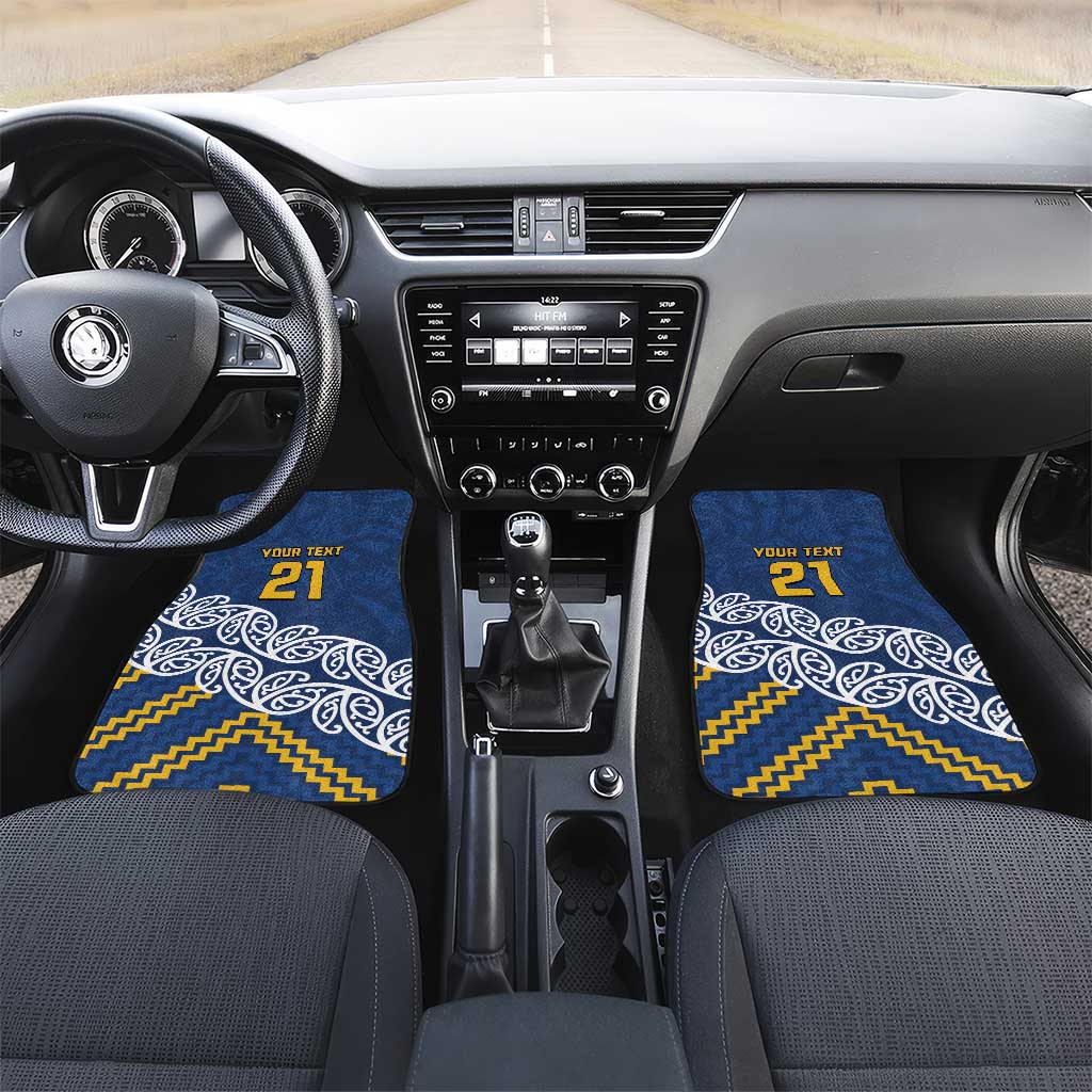 New Zealand Rugby Pacific Custom Car Mats Kahupeka Maori Kowhaiwhai Pattern