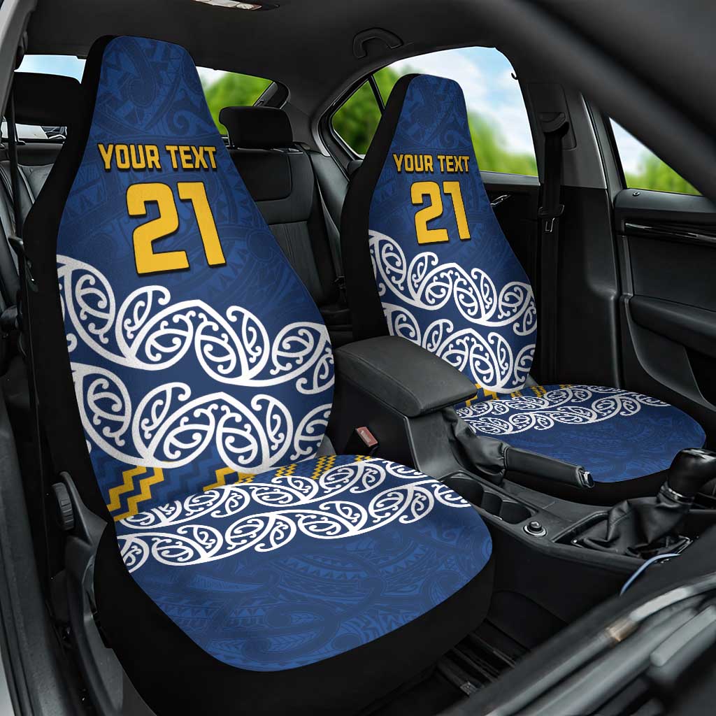 New Zealand Rugby Pacific Custom Car Seat Cover Kahupeka Maori Kowhaiwhai Pattern