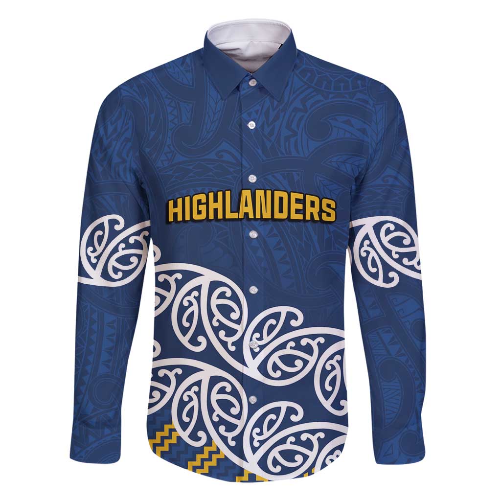 New Zealand Rugby Pacific Custom Family Matching Long Sleeve Bodycon Dress and Hawaiian Shirt Kahupeka Maori Kowhaiwhai Pattern LT9 Dad's Shirt - Long Sleeve Blue - Polynesian Pride