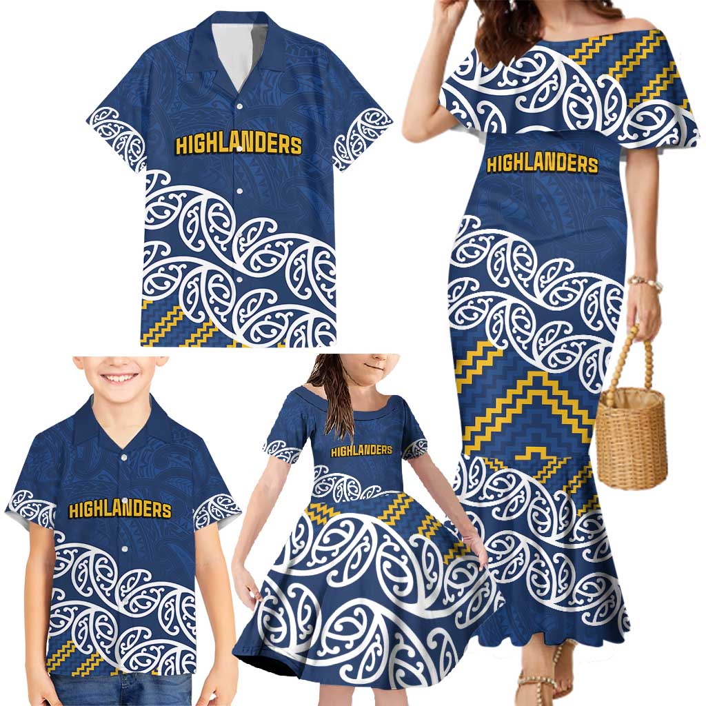 New Zealand Rugby Pacific Custom Family Matching Mermaid Dress and Hawaiian Shirt Kahupeka Maori Kowhaiwhai Pattern LT9 - Polynesian Pride