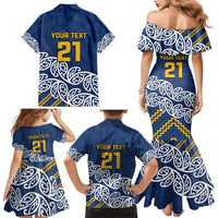 New Zealand Rugby Pacific Custom Family Matching Mermaid Dress and Hawaiian Shirt Kahupeka Maori Kowhaiwhai Pattern LT9 - Polynesian Pride