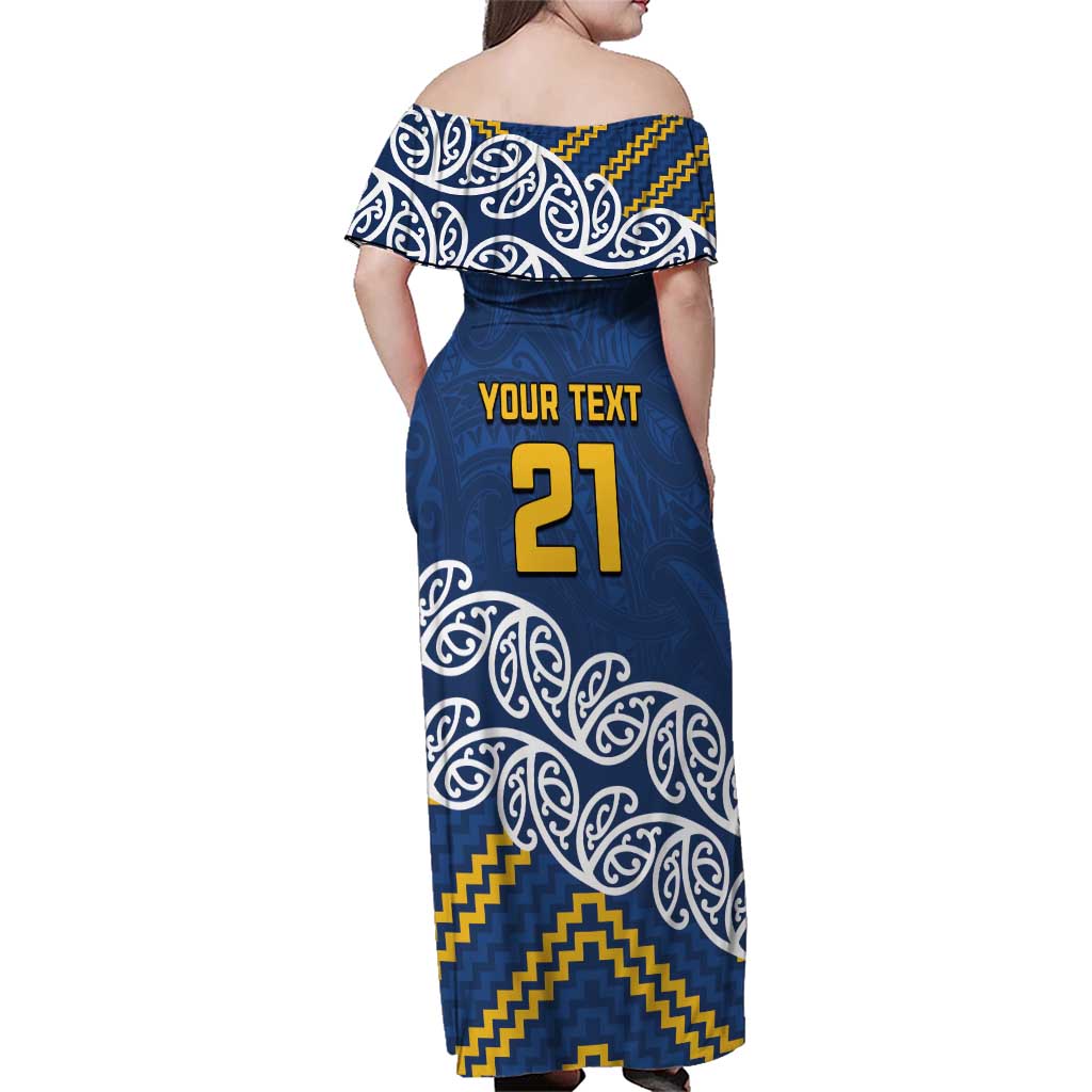 New Zealand Rugby Pacific Custom Family Matching Off Shoulder Maxi Dress and Hawaiian Shirt Kahupeka Maori Kowhaiwhai Pattern LT9 - Polynesian Pride