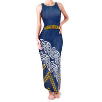 New Zealand Rugby Pacific Custom Family Matching Tank Maxi Dress and Hawaiian Shirt Kahupeka Maori Kowhaiwhai Pattern