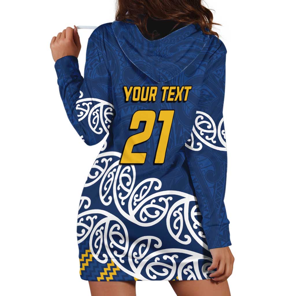 New Zealand Rugby Pacific Custom Hoodie Dress Kahupeka Maori Kowhaiwhai Pattern
