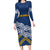 New Zealand Rugby Pacific Custom Long Sleeve Bodycon Dress Kahupeka Maori Kowhaiwhai Pattern