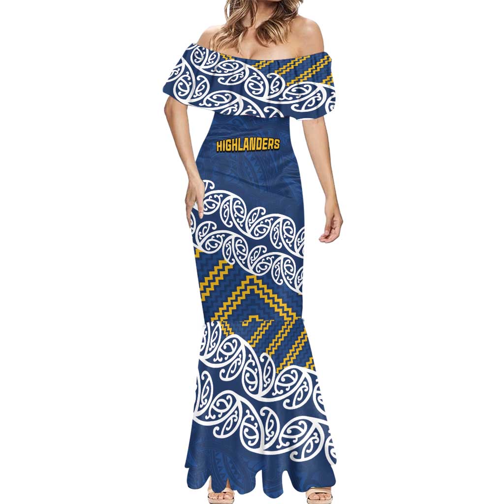 New Zealand Rugby Pacific Custom Mermaid Dress Kahupeka Maori Kowhaiwhai Pattern