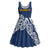 New Zealand Rugby Pacific Custom Midi Dress Kahupeka Maori Kowhaiwhai Pattern - Polynesian Pride